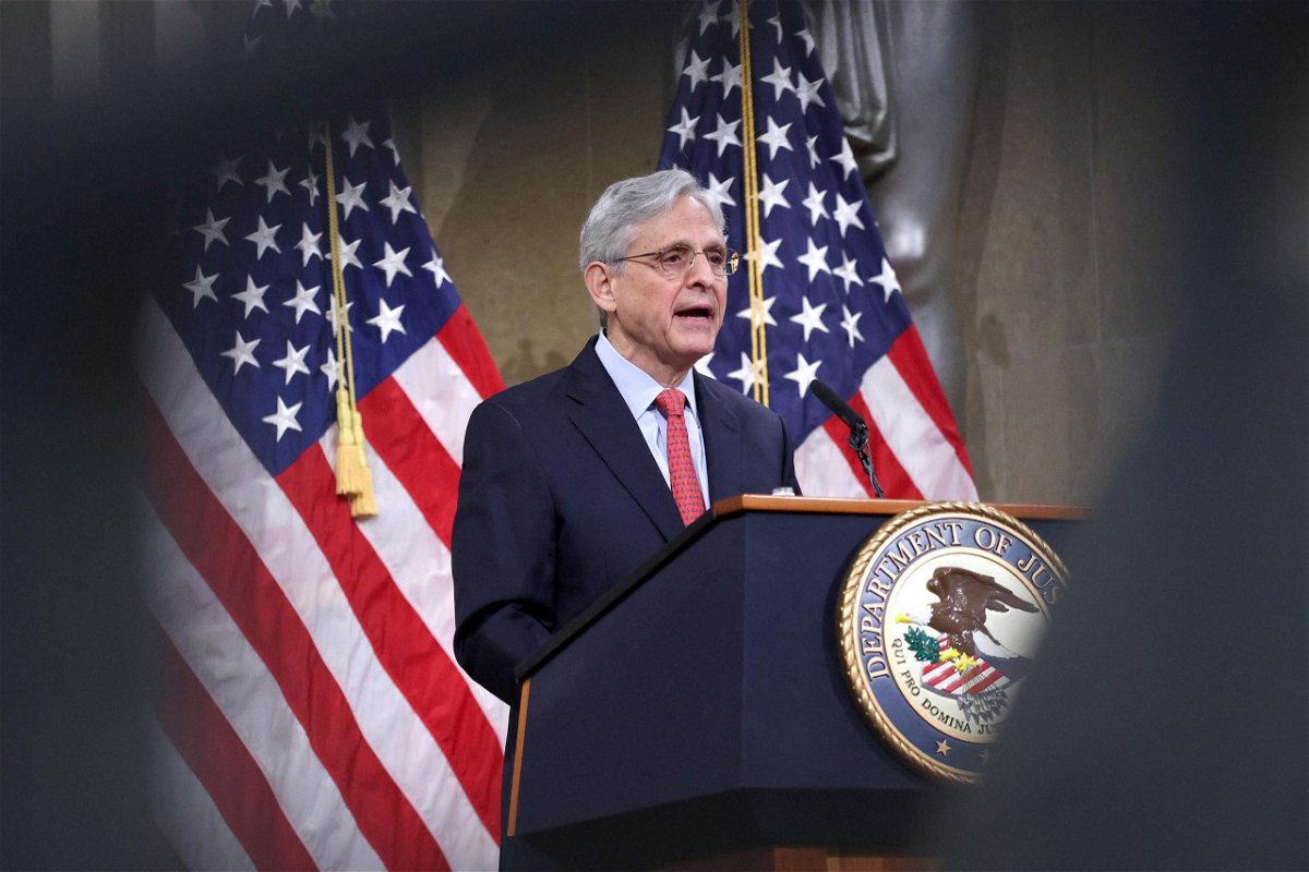 <i>WIN MCNAMEE/AFP/POOL/Getty Images</i><br/>Attorney General Merrick Garland