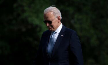 US President Joe Biden walks from Marine One on the South Lawn of the White House July 13