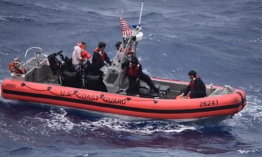 The Coast Guard published this picture of July 6's rescue efforts in waters miles off Key West.