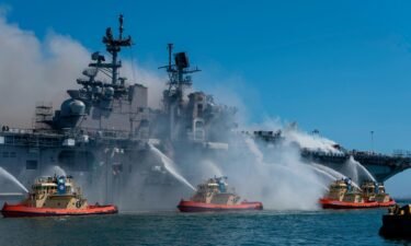 The US Navy has charged a sailor in connection with the 2020 fire that destroyed the USS Bonhomme Richard amphibious warship while it was in port in San Diego
