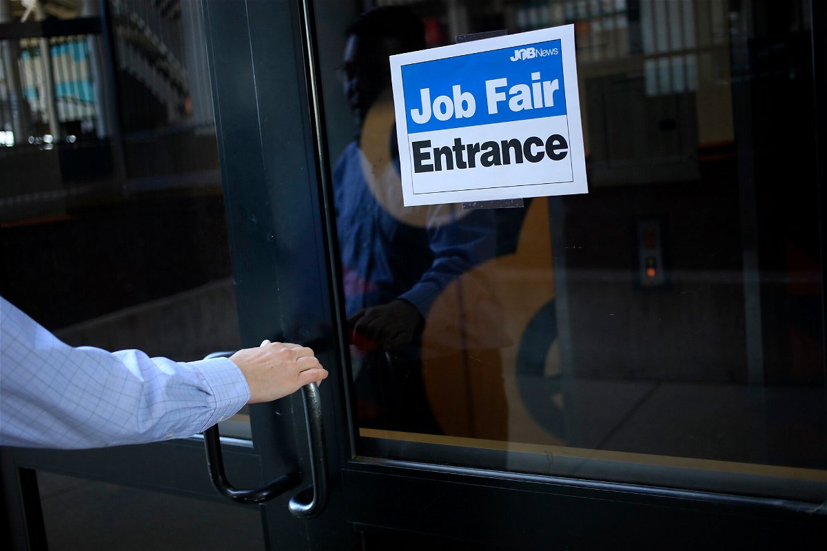 <i>Luke Sharrett/Bloomberg/Getty Images</i><br/>A job seeker arrives at a Job News USA career fair in Louisville