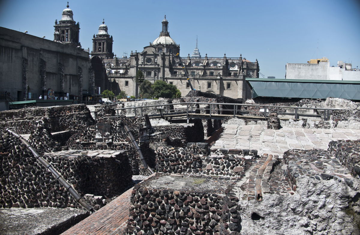 <i>Ronaldo Schemidt/AFP/Getty Images</i><br/>Mexico has maintained a rather liberal travel policy during the pandemic. This is a general view of the Templo Mayor archaeological area