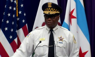 Chicago Police Superintendent David Brown speaks at a news conference on July 26.