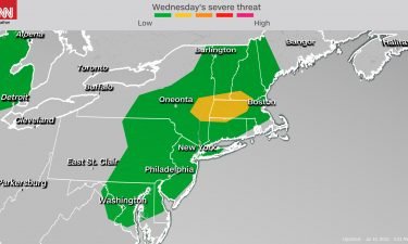 Storm Prediction Center's severe weather outlook in the Northeast on July 14.