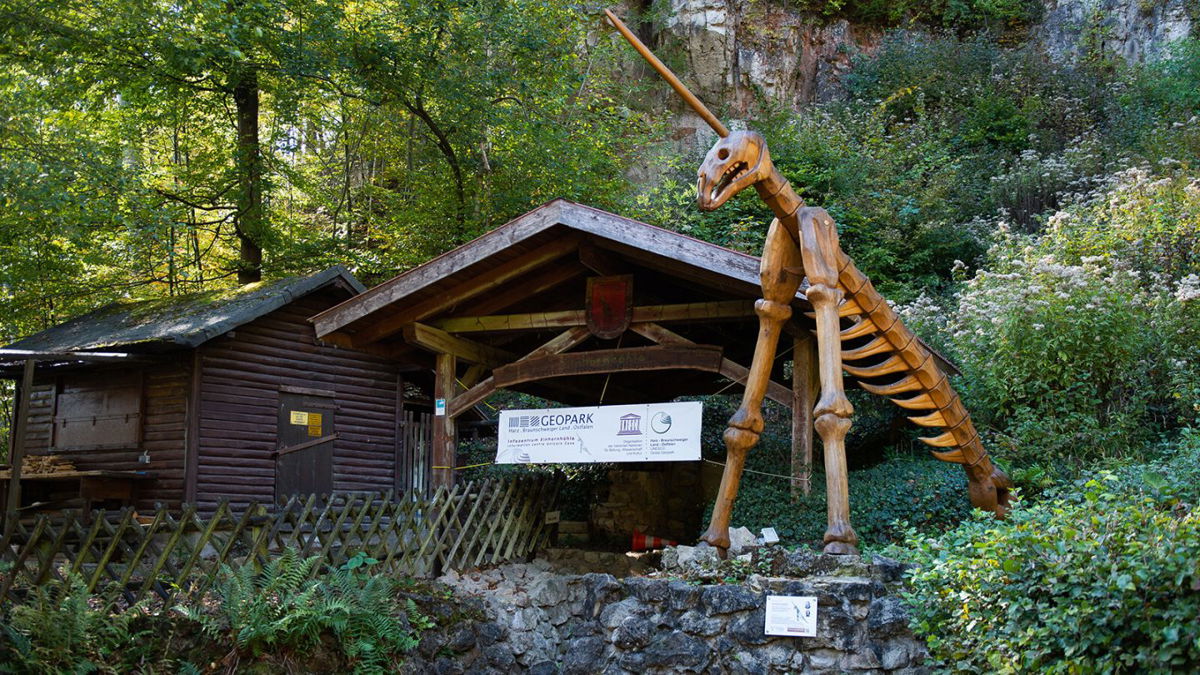 <i>Swen Pförtner/picture alliance/Getty Images</i><br/>This is the public entrance to the Einhornhöhle cave