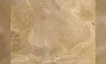 Satellite view of a field of more than 100 missile silos which researchers say is under construction in the Chinese desert.