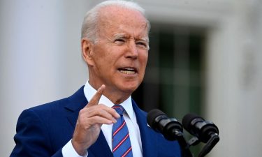 US President Joe Biden speaks during Independence Day celebrations on the South Lawn of the White House in Washington