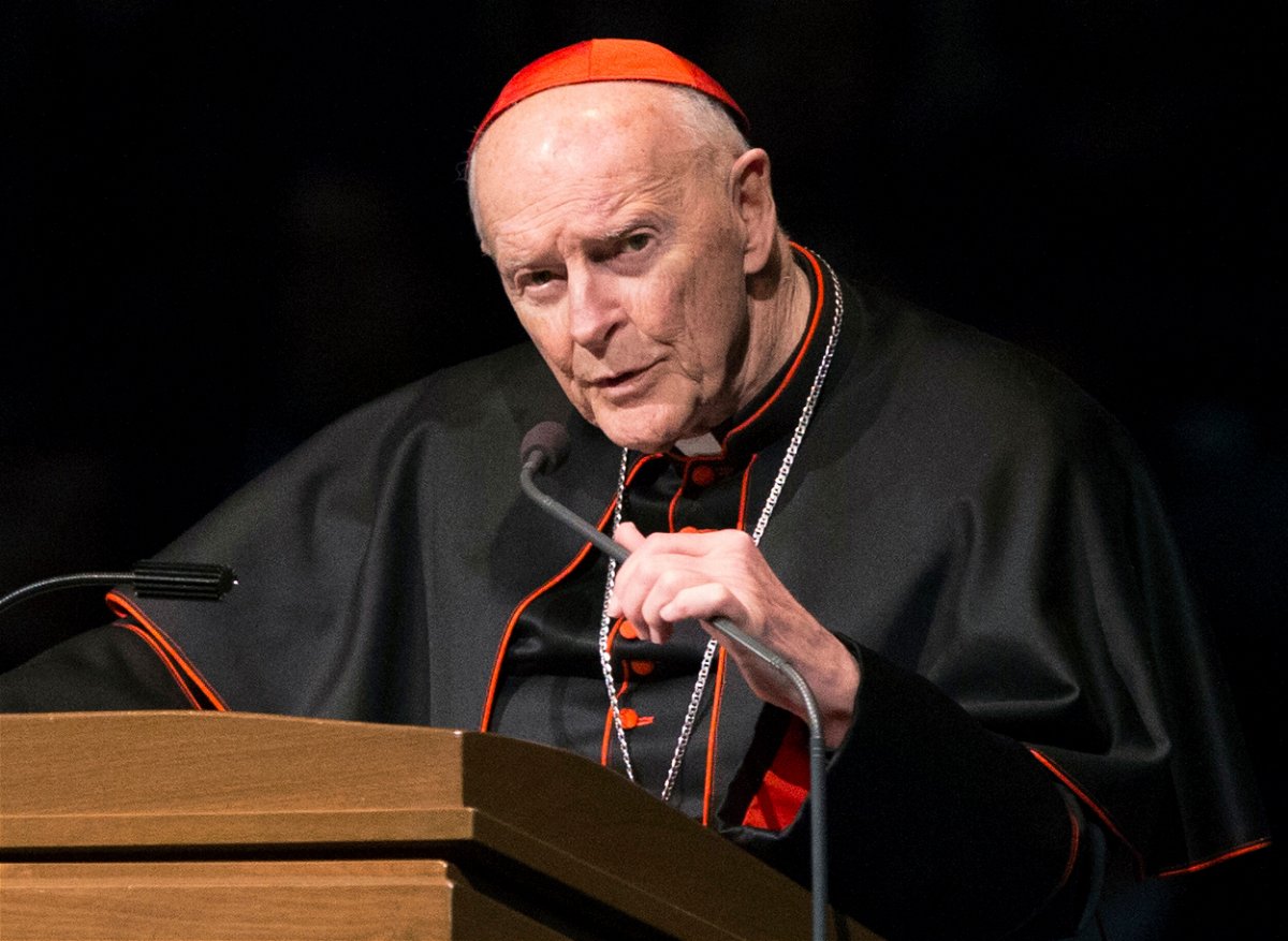 <i>Robert Franklin/AP</i><br/>Former Cardinal Theodore McCarrick is now facing criminal charges in Massachusetts.