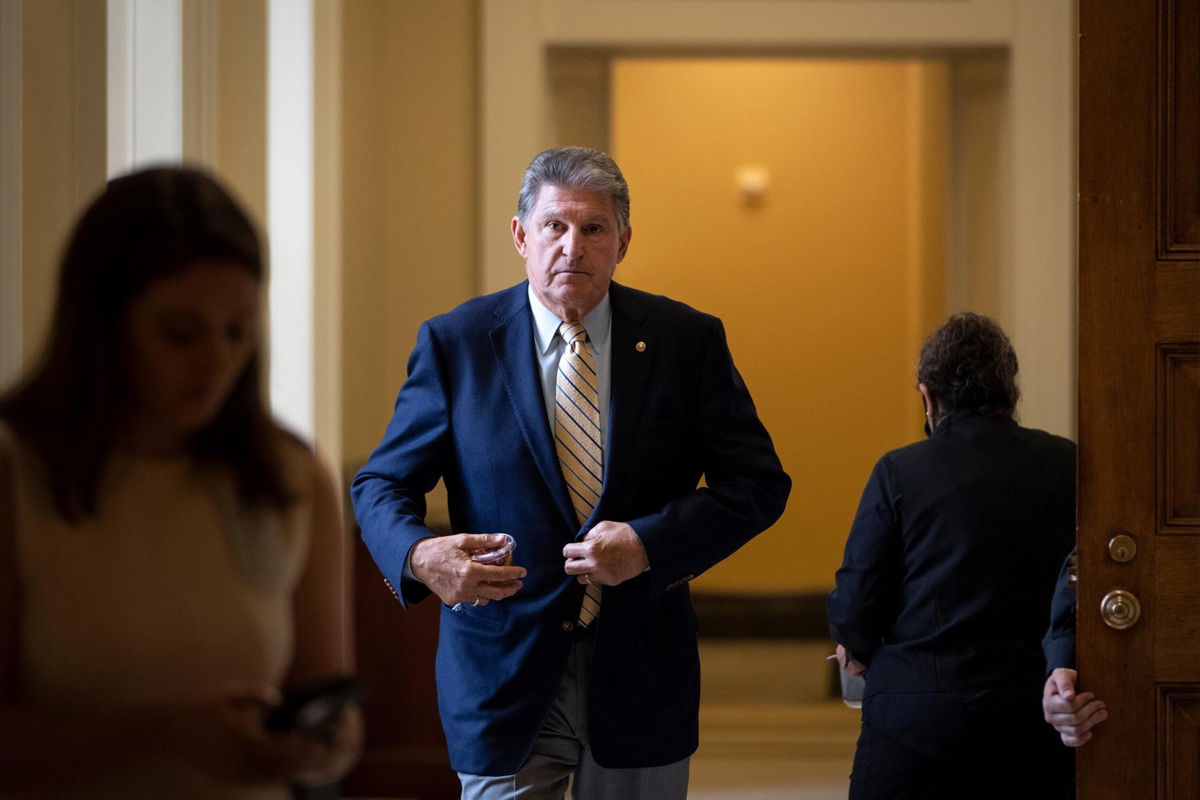 <i>Drew Angerer/Getty Images</i><br/>West Virginia Sen. Joe Manchin said he backs moving forward with the budget resolution.