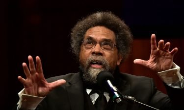 Cornel West speaks at the W.E.B. Du Bois Medal Award Ceremony at Harvard University on October 11