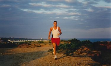 Josh Clark is shown running in 1996