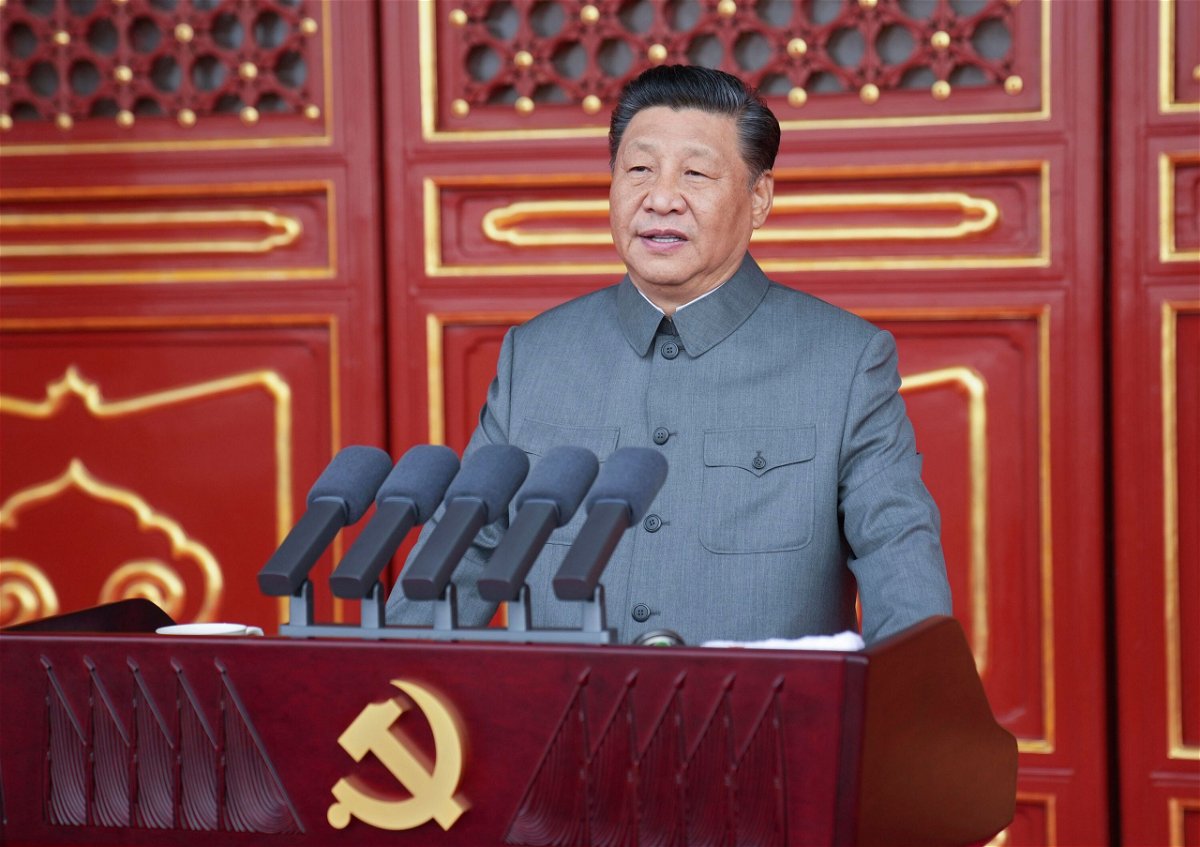 <i>Li Xueren/AP</i><br/>Chinese President and party leader Xi Jinping delivers a speech at a ceremony marking the centenary of the ruling Communist Party in Beijing