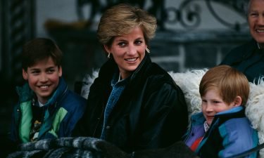 Diana on a ski vacation with her two sons