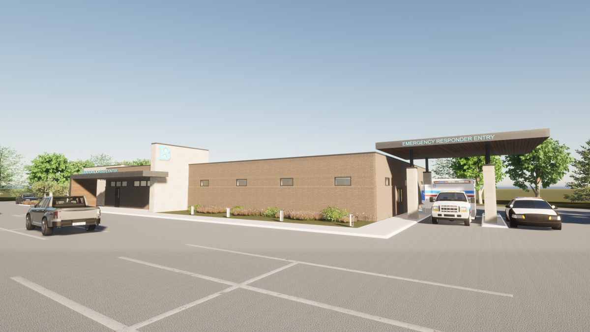 A computer rendering of a proposed behavioral health center planned for Columbia.