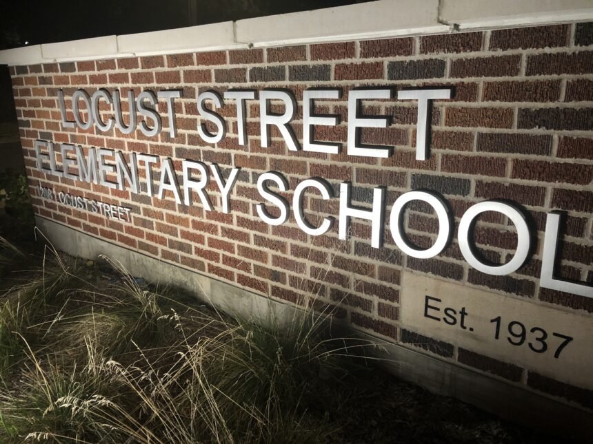 Locust Street Elementary School sign