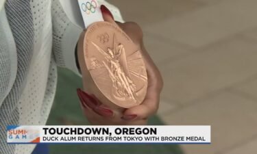 Duck alum Raevyn Rogers had some extra carry on for the jetlag flight home to Oregon where the track start will forever be an Olympic 800 meter bronze medalist after running a personal best in Japan.