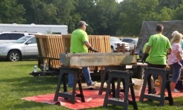 Non-profit organization Sleep in Heavenly Peace is helping to ease that struggle for families. Building thirty bunk beds for kids in need.