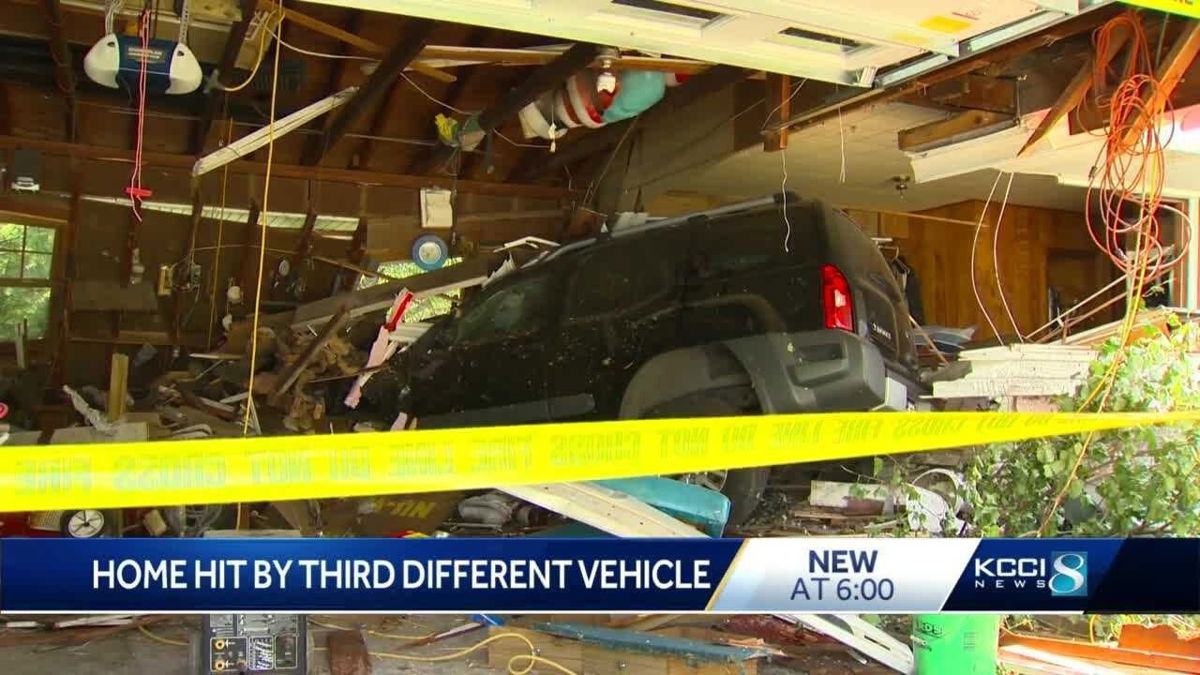 <i>KCCI</i><br/>A home near Norwalk has the regrettable distinction have having been hit by three vehicles in the last two years.
