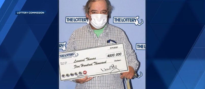 <i>Massachusetts State Lottery/ WCVB</i><br/>Leonard Thomas claimed a $500