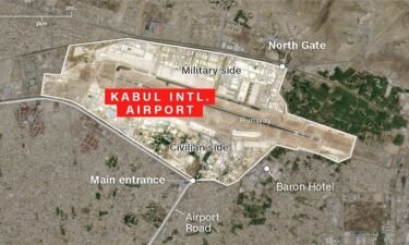 This CNN graphic shows the layout of the Kabul Airport in Afghanistan. An explosion took place outside the airport on Thursday.