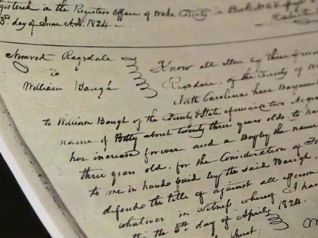 <i>WRAL</i><br/>Enslaved people didn't get birth certificates or marriage certificates