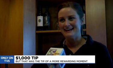 Hollie Lalonde waiting tables at Da Edoardo's in Grand Blanc was delightfully surprised with a thousand-dollar tip.
