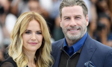 John Travolta shares how he talked to their young son about Kelly Preston's death. Preston and Travolta attend the Cannes Film Festival on May 15