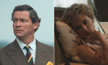 Dominic West as Prince Charles and Elizabeth Debicki as Princess Diana in Netflix's 'The Crown'.
