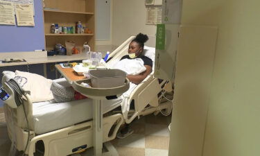 Marionna Baker in a room at Cardinal Glennon Children's Hospital in St. Louis