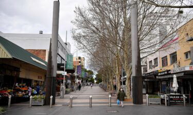 The Delta variant of Covid-19 is a major risk to the global economic recovery. This image shows a nearly empty shopping center in New South Wales