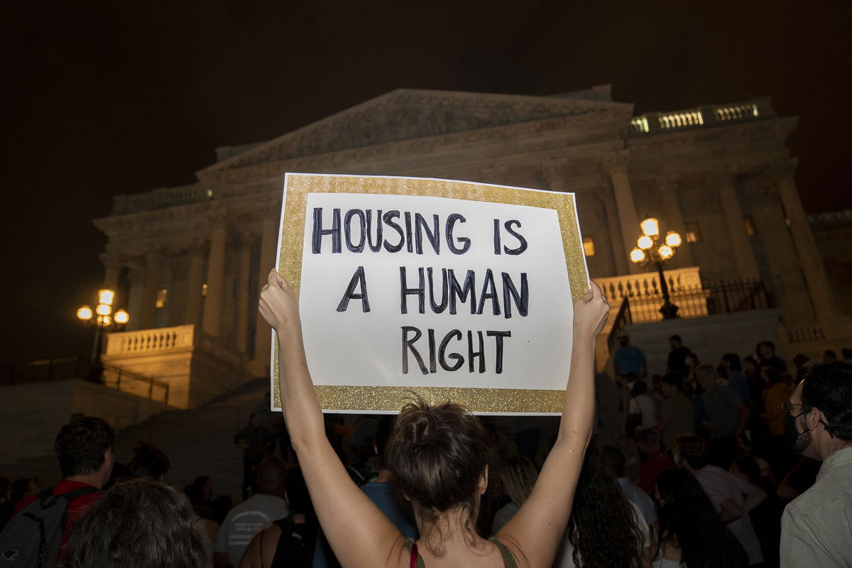 <i>Stefani Reynolds/Bloomberg/Getty Images</i><br/>US health officials issued a new eviction moratorium on August 3