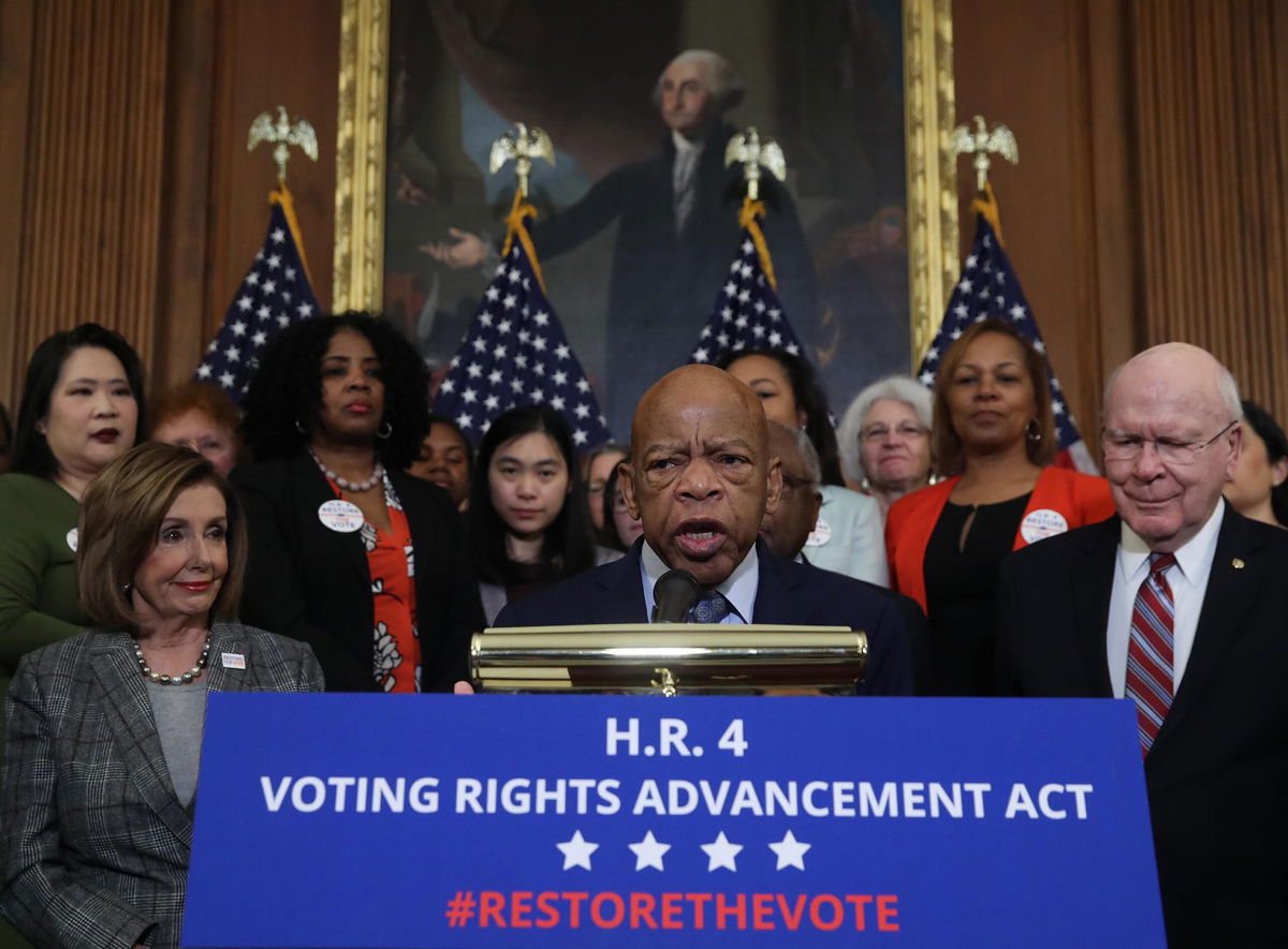 <i>Mark Wilson/Getty Images</i><br/>The House is voting on a bill called the John Lewis Voting Rights Advancements Act