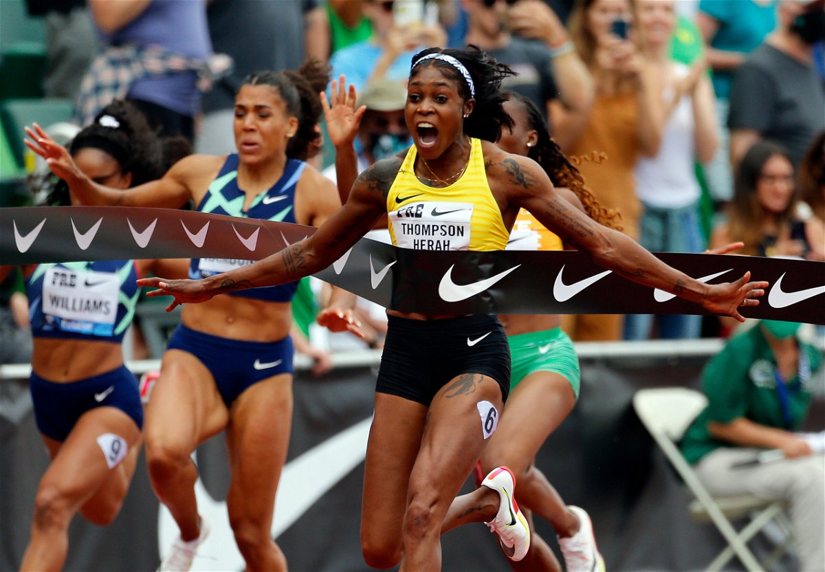<i>Jonathan Ferrey/Getty Images</i><br/>Olympic champion Elaine Thompson-Herah