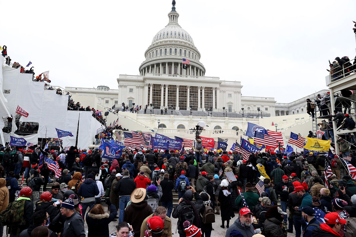 <i>Tasos Katopodis/Getty Images</i><br/>Some US Capitol rioters are not getting jail time. Pro-Trump protesters here stormed the U.S. Capitol on January 6