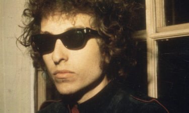 American singer Bob Dylan wearing sunglasses in 1966 in London