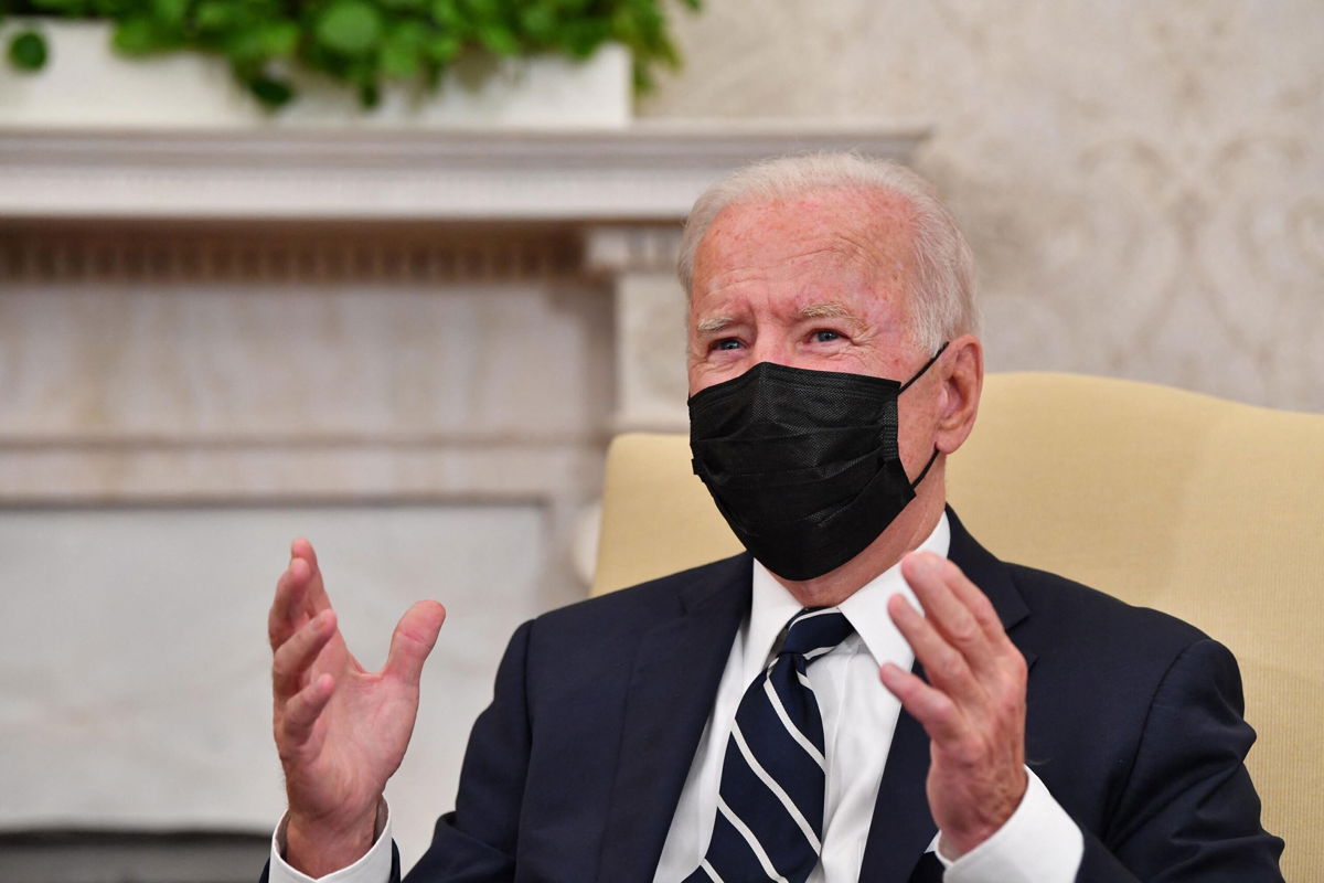 <i>Nicholas Kamm/AFP/Getty Images</i><br/>President Joe Biden said Friday his administration is exploring whether to recommend the Covid-19 vaccine boosters after less than 8 months.