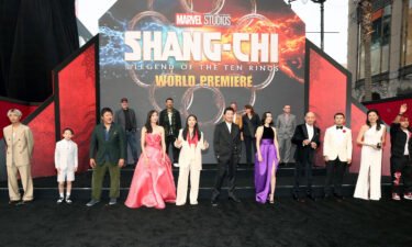 Cast and crew members attend the "Shang-Chi and the Legend of the Ten Rings" world premiere in Los Angeles on August 16.