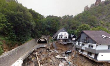 Flooding in July damaged the main road leading through the Ahr river valley in Germany.