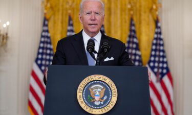 President Joe Biden speaks about Afghanistan from the East Room of the White House