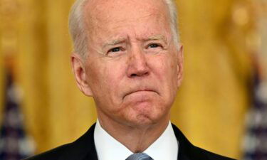 US President Joe Biden delivers remarks about the situation in Afghanistan in the East Room of the White House on August 16 in Washington