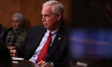 U.S. Sen. Ron Johnson (R-WI) listens during a hearing on consideration of statehood for the District of Columbia in the Senate Homeland Security and Governmental Affairs Committee on June 22