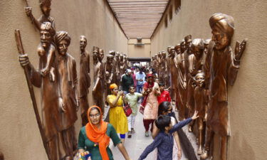 Visitors at the Jallianwala Bagh memorial after its reopening