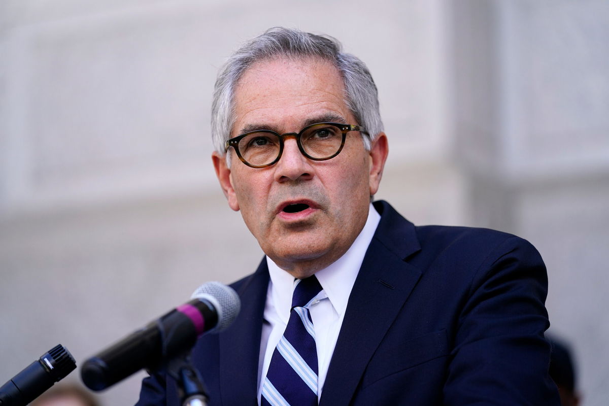 <i>Matt Rourke/AP</i><br/>District Attorney Larry Krasner said the three former detectives testified falsely under oath.