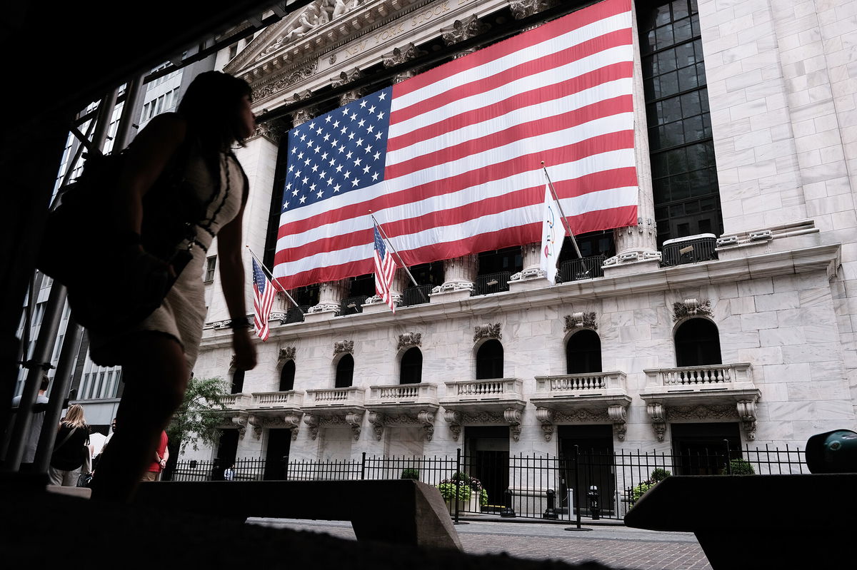 <i>Spencer Platt/Getty Images</i><br/>A widely anticipated retail sales report showed the Delta variant is putting a damper on American consumer spending. That sent stocks further into the red after shares had slumped in premarket trading.