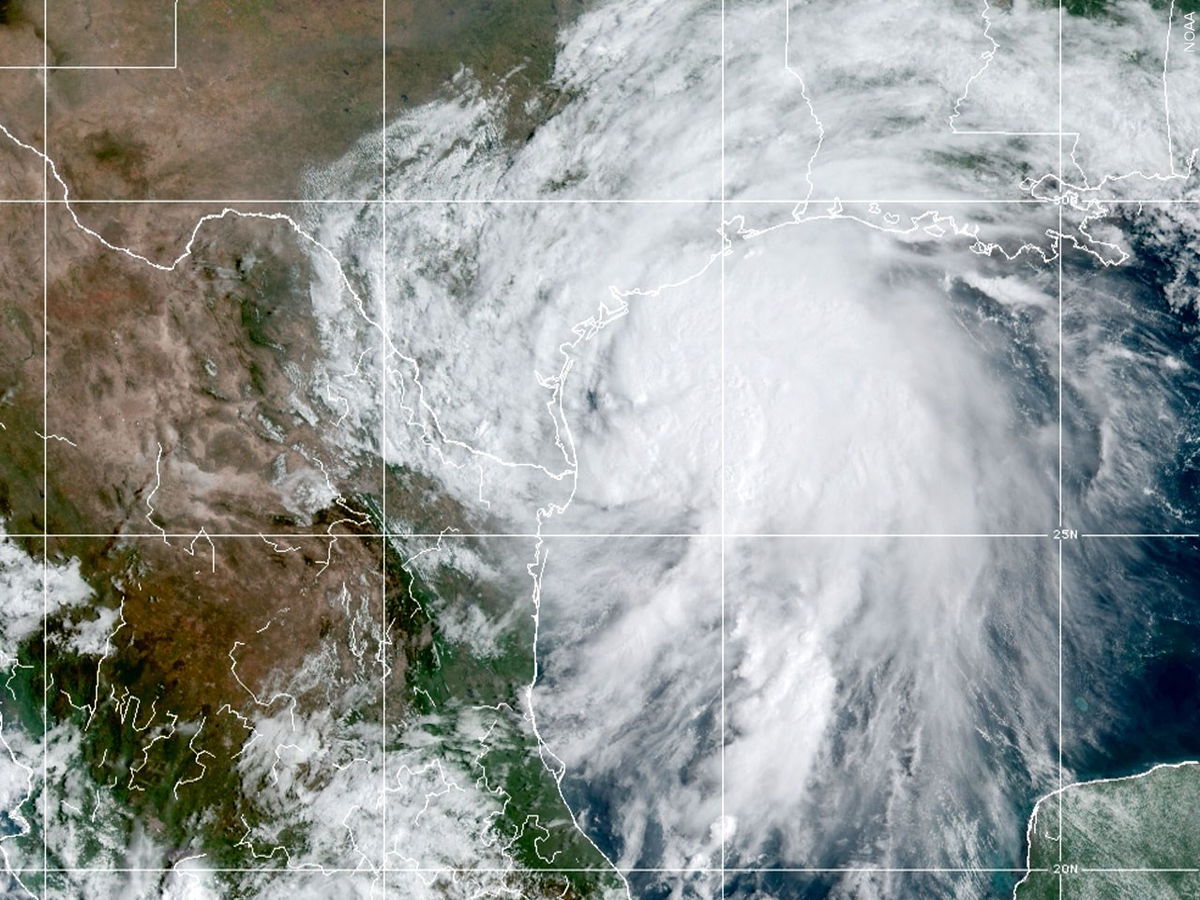 Satellite image of Nicholas taken Monday, Sept. 13, 2021.