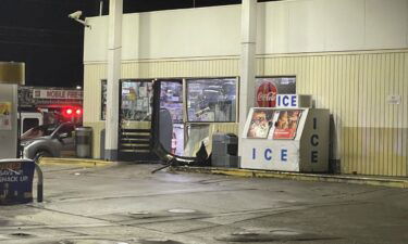 A gas station clerk was injured Sept. 1 after a woman drove her car into the building.