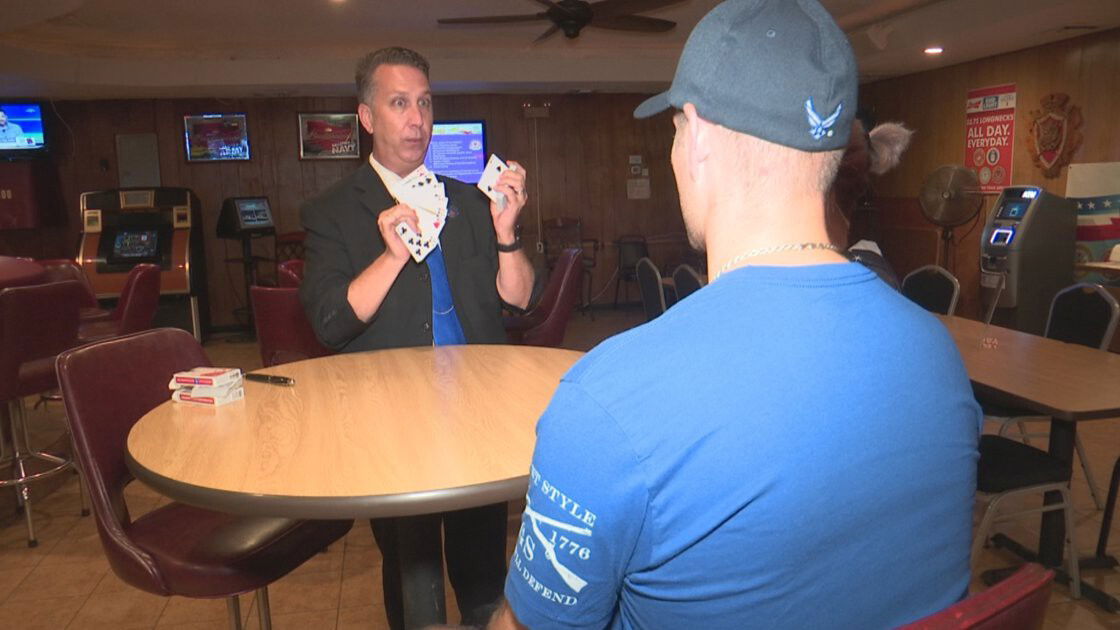 <i>KPHO KTVK</i><br/>Chris Rose travels overseas and performs magic tricks for troops.