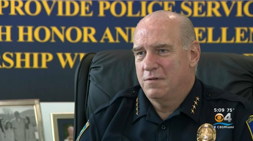 <i>WFOR</i><br/>Coral Gables Police Chief Ed Hudak suffered a stroke in July.