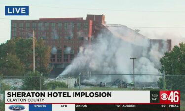 CBS46 News Barmel Lyons got to watch the implosion in person and reports more than 30 businesses in the surrounding area would feel a little rumble.