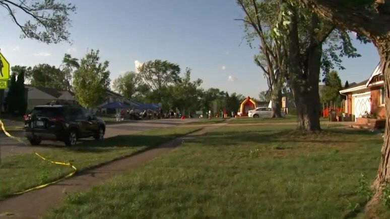 <i>WLS</i><br/>Neighbors in Woodridge held a block party after an EF-3 tornado hit the suburban community.